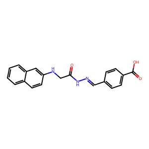 Benzoic acid, 4-[[[(2-naphthalenylamino)acetyl]hydrazono]methyl]- structure