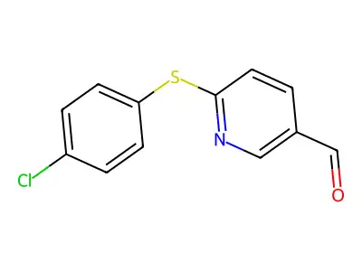 6-[(4-Chlorophenyl)Sulfanyl]Nicotinaldehyde structure