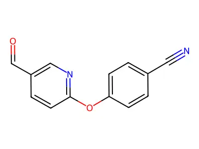 4-[(5-Formyl-2-pyridinyl)oxy]benzenecarbonitrile structure