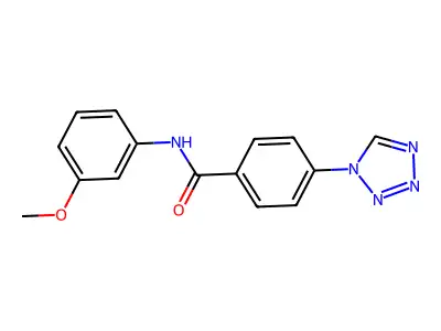 N-(3-methoxyphenyl)-4-(tetrazol-1-yl)benzamide structure