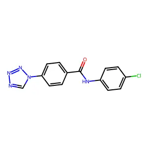 N-(4-chlorophenyl)-4-(1H-tetrazol-1-yl)benzamide structure