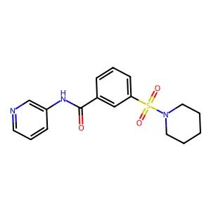 3-(piperidin-1-ylsulfonyl)-N-(pyridin-3-yl)benzamide structure