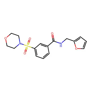 N-(furan-2-ylmethyl)-3-morpholin-4-ylsulfonylbenzamide structure