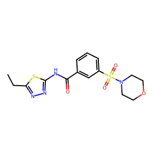 N-(5-ethyl-1,3,4-thiadiazol-2-yl)-3-morpholin-4-ylsulfonylbenzamide structure