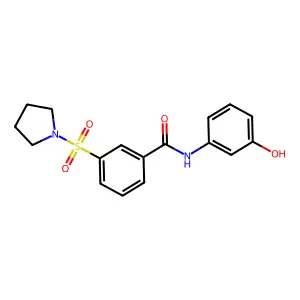 N-(3-Hydroxyphenyl)-3-(pyrrolidin-1-ylsulfonyl)benzamide structure