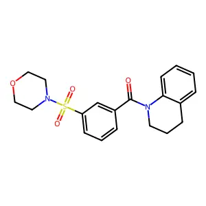 1-[3-(4-Morpholinylsulfonyl)benzoyl]-1,2,3,4-tetrahydroquinoline structure