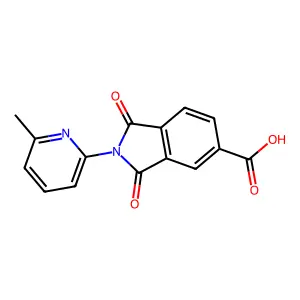 2-(6-Methylpyridin-2-YL)-1,3-dioxoisoindoline-5-carboxylic acid structure