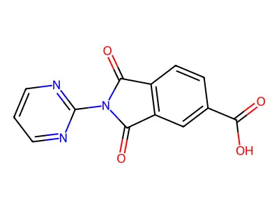 1,3-Dioxo-2-pyrimidin-2-ylisoindoline-5-carboxylic acid structure