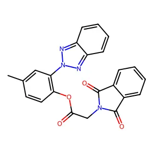 [2-(Benzotriazol-2-yl)-4-methylphenyl] 2-(1,3-dioxoisoindol-2-yl)acetate structure