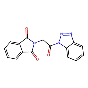 2-[2-(Benzotriazol-1-yl)-2-oxoethyl]isoindole-1,3-dione structure