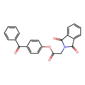 (4-Benzoylphenyl) 2-(1,3-dioxoisoindol-2-yl)acetate structure