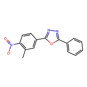 2-(3-Methyl-4-nitrophenyl)-5-phenyl-1,3,4-oxadiazole structure