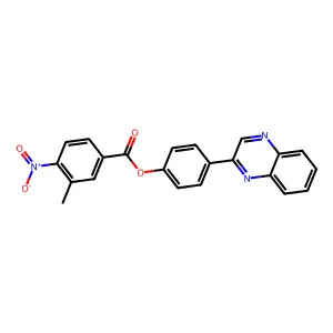 (4-Quinoxalin-2-ylphenyl) 3-methyl-4-nitrobenzoate structure