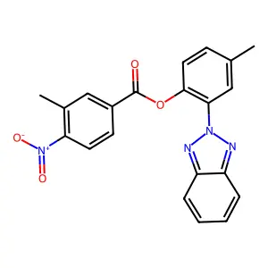 [2-(Benzotriazol-2-yl)-4-methylphenyl] 3-methyl-4-nitrobenzoate structure