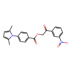 [2-(3-Nitrophenyl)-2-oxoethyl] 4-(2,5-dimethylpyrrol-1-yl)benzoate structure