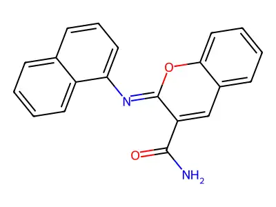 2-Naphthalen-1-yliminochromene-3-carboxamide structure