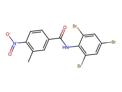3-methyl-4-nitro-N-(2,4,6-tribromophenyl)benzamide structure