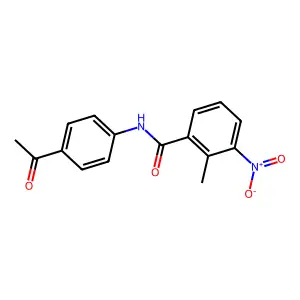 N-(4-乙酰基苯基)-2-甲基-3-硝基苯甲酰胺 structure