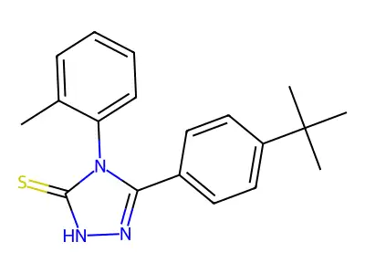 5-(4-tert-butylphenyl)-4-(2-methylphenyl)-4H-1,2,4-triazole-3-thiol structure