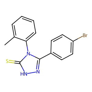 3-(4-bromophenyl)-4-(2-methylphenyl)-1H-1,2,4-triazole-5-thione structure