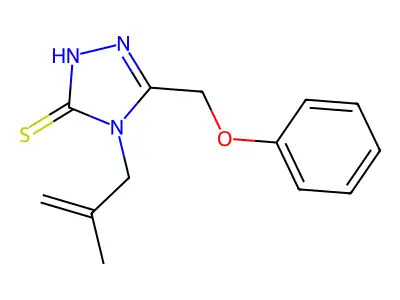 4-(2-methylprop-2-en-1-yl)-5-(phenoxymethyl)-4H-1,2,4-triazole-3-thiol structure