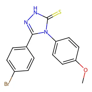 3-(4-bromophenyl)-4-(4-methoxyphenyl)-1H-1,2,4-triazole-5-thione structure