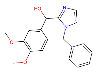 (1-benzyl-1H-imidazol-2-yl)(3,4-dimethoxyphenyl)methanol structure