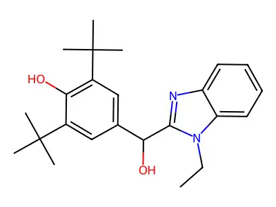2,6-Ditert-butyl-4-[(1-ethylbenzimidazol-2-yl)-hydroxymethyl]phenol structure