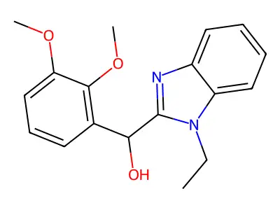 (2,3-dimethoxyphenyl)(1-ethyl-1H-benzimidazol-2-yl)methanol structure