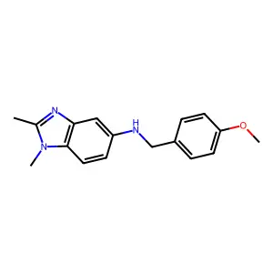 (1,2-Dimethyl-1H-benzoimidazol-5-yl)-(4-methoxy-benzyl)-amine structure