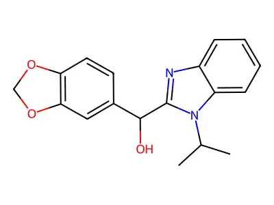 1,3-Benzodioxol-5-yl-(1-propan-2-ylbenzimidazol-2-yl)methanol structure