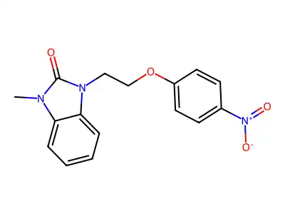 1-Methyl-3-[2-(4-nitrophenoxy)ethyl]benzimidazol-2-one structure