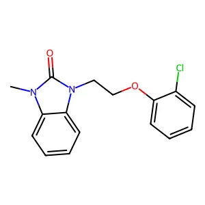 1-[2-(2-chlorophenoxy)ethyl]-3-methyl-1,3-dihydro-2H-benzimidazol-2-one structure