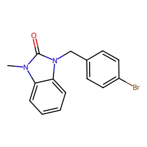 1-(4-bromobenzyl)-3-methyl-1,3-dihydro-2H-benzimidazol-2-one structure