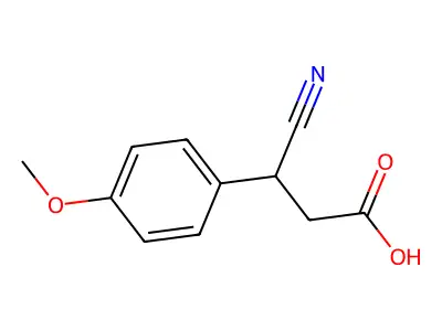 3-cyano-3-(4-methoxyphenyl)propanoic Acid structure