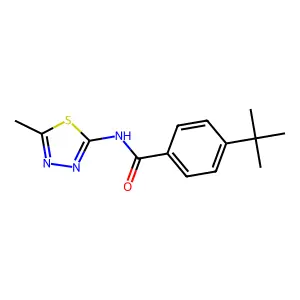 4-tert-butyl-N-(5-methyl-1,3,4-thiadiazol-2-yl)benzamide structure