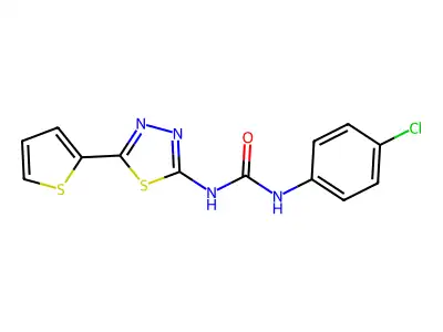 1-(4-Chlorophenyl)-3-(5-thiophen-2-yl-1,3,4-thiadiazol-2-yl)urea structure