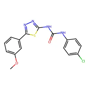 1-(4-Chlorophenyl)-3-[5-(3-methoxyphenyl)-1,3,4-thiadiazol-2-yl]urea structure