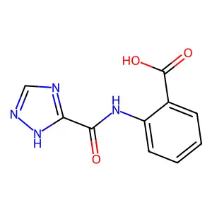 2-(1H-1,2,4-triazole-3-amido)benzoic acid structure