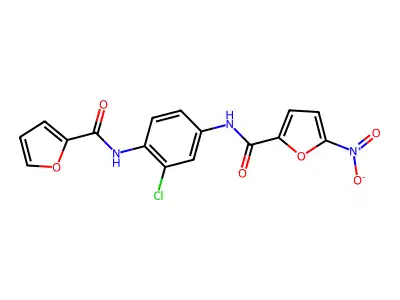 N-[3-chloro-4-(furan-2-carbonylamino)phenyl]-5-nitrofuran-2-carboxamide structure