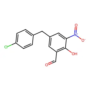 5-[(4-Chlorophenyl)methyl]-2-hydroxy-3-nitrobenzaldehyde structure