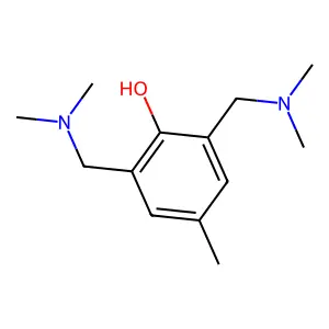 Phenol, 2,6-bis((dimethylamino)methyl)-4-methyl- structure