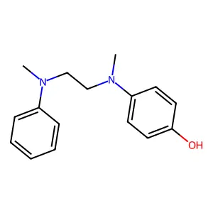 4-[methyl-[2-(N-methylanilino)ethyl]amino]phenol structure