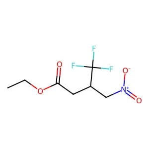 Ethyl 4,4,4-trifluoro-3-(nitromethyl)butanoate structure