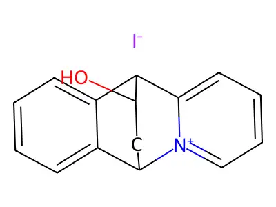 12-Hydroxy-6,11-dihydro-6,11-ethanopyrido[1,2-b]isoquinolinium structure