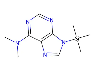 Adenine, N,N-dimethyl-9-(trimethylsilyl)- structure
