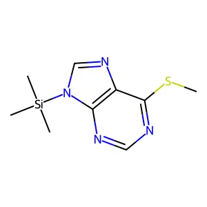 9H-Purine, 6-(methylthio)-9-(trimethylsilyl)- structure