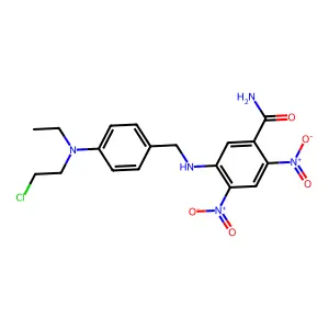 Benzamide, 5-((p-((2-chloroethyl)ethylamino)benzyl)amino)-2,4-dinitro- structure