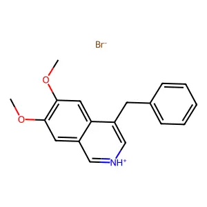 Isoquinoline, 4-benzyl-6,7-dimethoxy-, hydrobromide structure