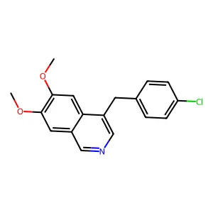 6,7-Dimethoxy-4-(4-chlorobenzyl)isoquinoline structure